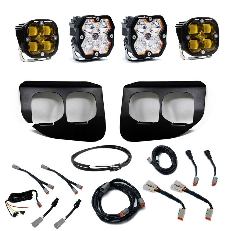 Baja Designs Squadron 2.0 SAE/Sport Fog Pocket Kit - Amber | 2020 - 2022 Ford F350 Super Duty - Stateside Performance - Fog Lights - Baja Designs - Baja Designs Squadron 2.0 SAE/Sport Fog Pocket Kit - Amber | 2020 - 2022 Ford F350 Super Duty