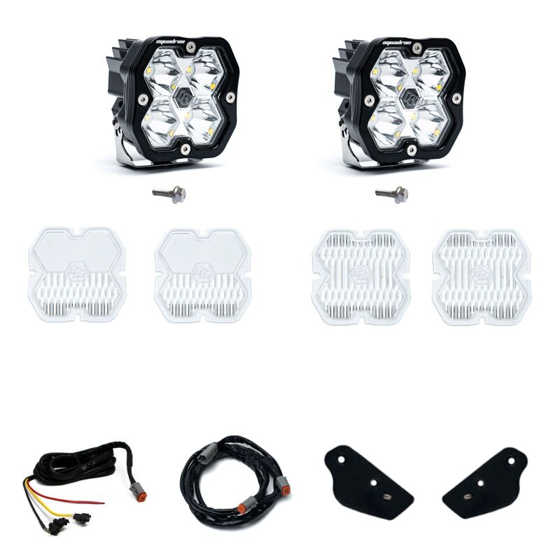 Baja Designs Squadron Sport 2.0 A-Pillar LED Light Kit - Clear Spot | 2021-2026 Ford Bronco - Stateside Performance - Light Bars & Cubes - Baja Designs - Baja Designs Squadron Sport 2.0 A-Pillar LED Light Kit - Clear Spot | 2021-2026 Ford Bronco