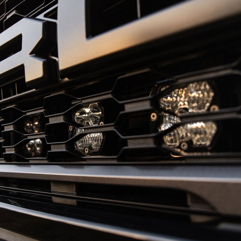 Baja Designs Squadron Sport 2.0 Behind Grille Kit - Clear | 2021 - 2026 Ford F150 - Stateside Performance - Light Bars & Cubes - Baja Designs - Baja Designs Squadron Sport 2.0 Behind Grille Kit - Clear | 2021 - 2026 Ford F150
