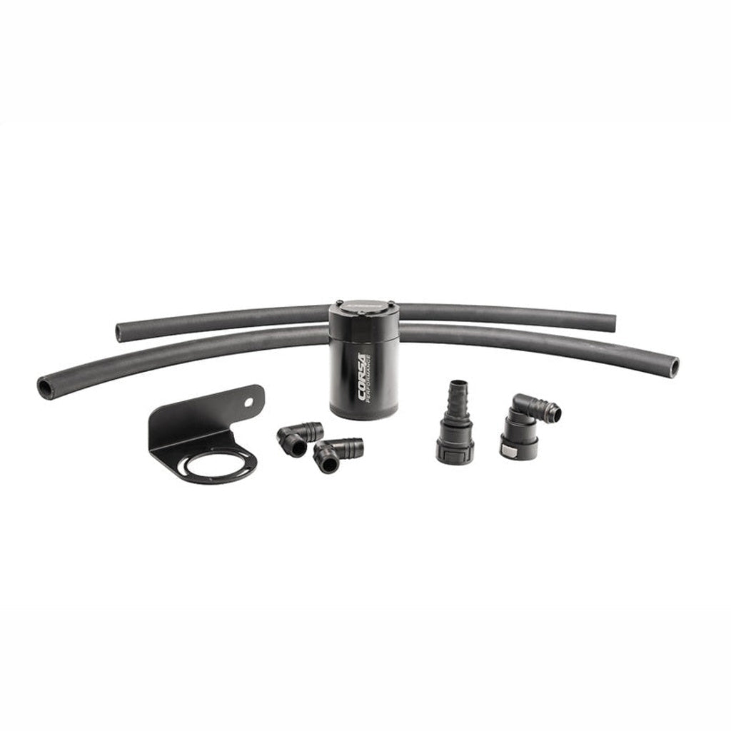Corsa Aluminum Oil Catch Can - 5.0L V8 Auto, w/ Mounting Bracket | 2021-2023 Ford F150 - Stateside Performance - Oil Catch Cans - CORSA Performance - Corsa Aluminum Oil Catch Can - 5.0L V8 Auto, w/ Mounting Bracket | 2021-2023 Ford F150