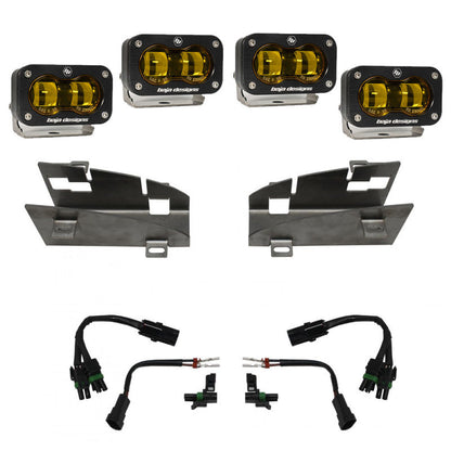 Baja Designs S2 SAE Dual Fog Pocket Light Kit - Amber | 2021-2024 Ram 1500 TRX