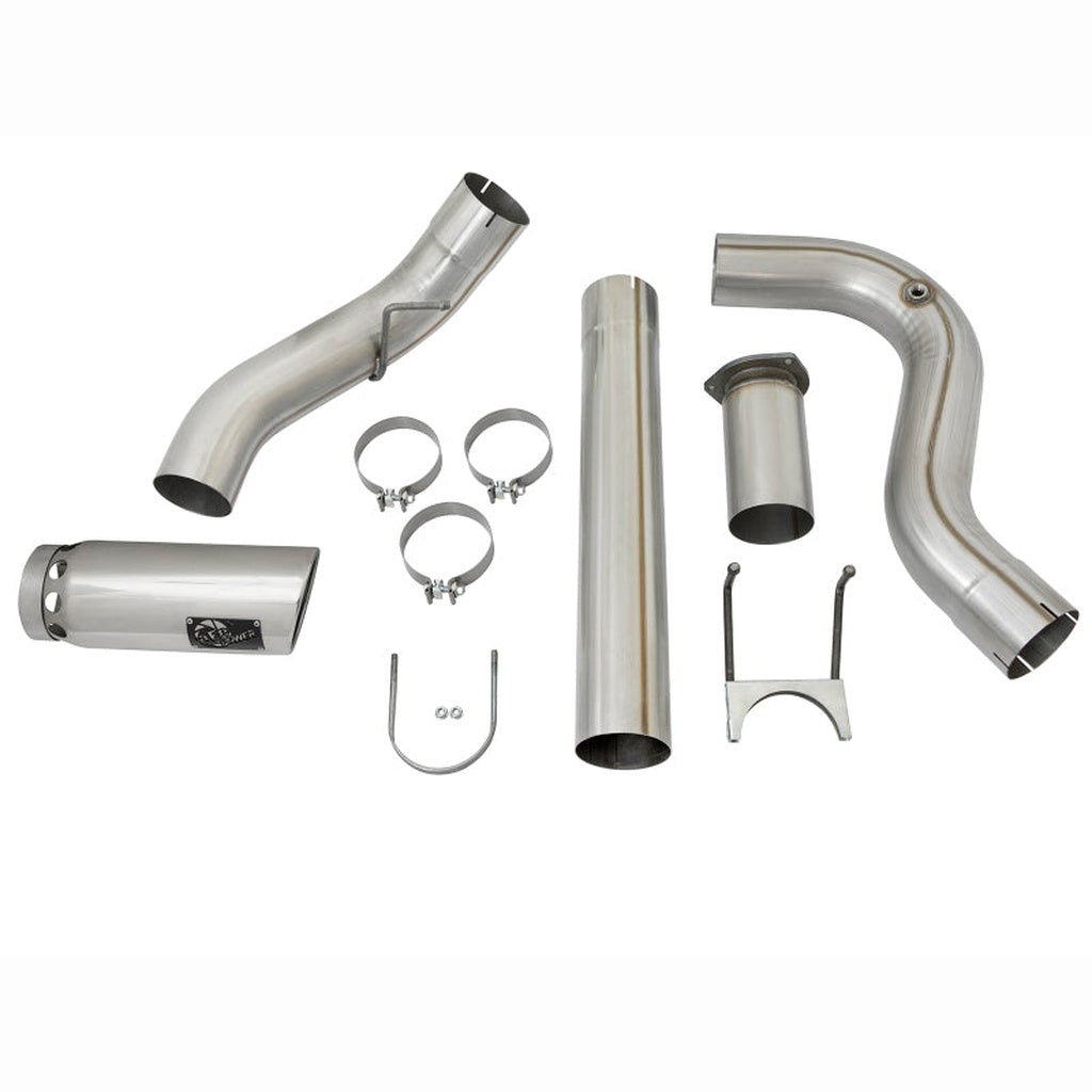 aFe ATLAS DPF-Back Aluminized Steel Exhaust System - 5 in, Polished Tip | 2023-2025 Ford F250 Super Duty - Stateside Performance - DPF Back - aFe - aFe ATLAS DPF-Back Aluminized Steel Exhaust System - 5 in, Polished Tip | 2023-2025 Ford F250 Super Duty