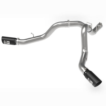aFe Large Bore-HD DPF-Back Exhaust System - 4 in 409SS w/ Black Tip | 2020-2026 Chevy Silverado 3500HD - Stateside Performance - DPF Back - aFe - aFe Large Bore-HD DPF-Back Exhaust System - 4 in 409SS w/ Black Tip | 2020-2026 Chevy Silverado 3500HD