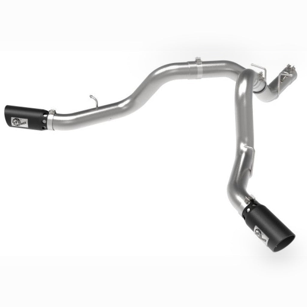 aFe Large Bore-HD DPF-Back Exhaust System - 4 in 409SS w/ Black Tip | 2020-2026 GMC Sierra 3500HD - Stateside Performance - DPF Back - aFe - aFe Large Bore-HD DPF-Back Exhaust System - 4 in 409SS w/ Black Tip | 2020-2026 GMC Sierra 3500HD