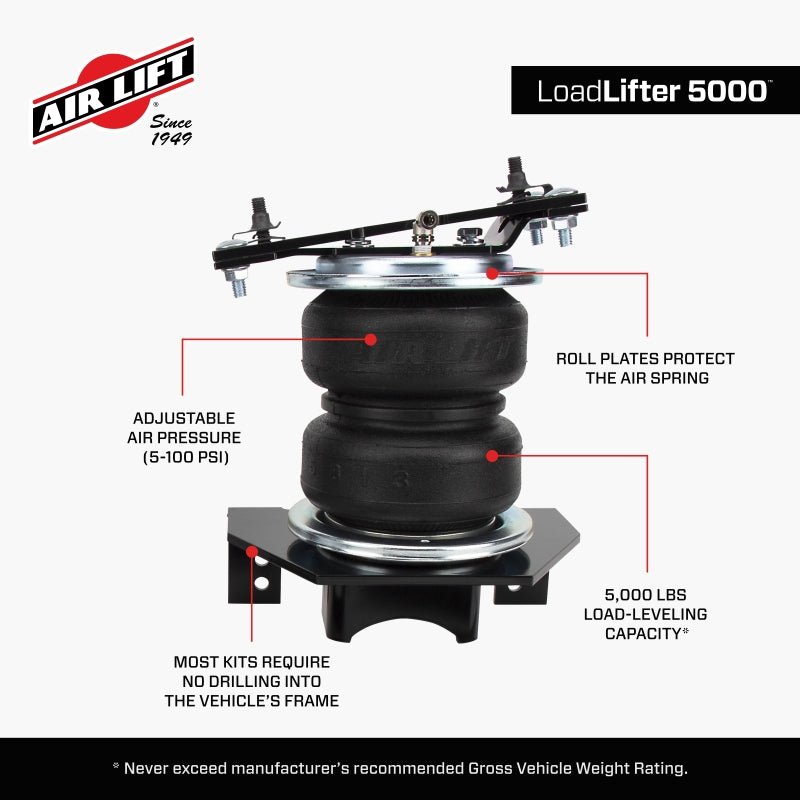 Air Lift LoadLifter 5000 Rear Air Spring Helper Kit | 2015-2020 Ford F150 - Stateside Performance - Air Suspension Kits - Air Lift - Air Lift LoadLifter 5000 Rear Air Spring Helper Kit | 2015-2020 Ford F150