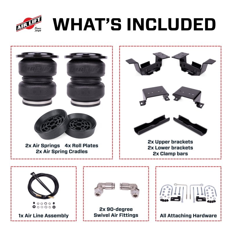 Air Lift LoadLifter 5000 Ultimate Air Spring Kit w/ Cradle | 2024-2026 Chevy Silverado 2500HD - Stateside Performance - Air Suspension Kits - Air Lift - Air Lift LoadLifter 5000 Ultimate Air Spring Kit w/ Cradle | 2024-2026 Chevy Silverado 2500HD
