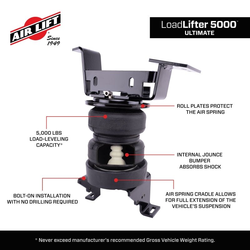 Air Lift LoadLifter 5000 Ultimate Air Spring Kit w/ Cradle | 2024-2026 Chevy Silverado 2500HD - Stateside Performance - Air Suspension Kits - Air Lift - Air Lift LoadLifter 5000 Ultimate Air Spring Kit w/ Cradle | 2024-2026 Chevy Silverado 2500HD