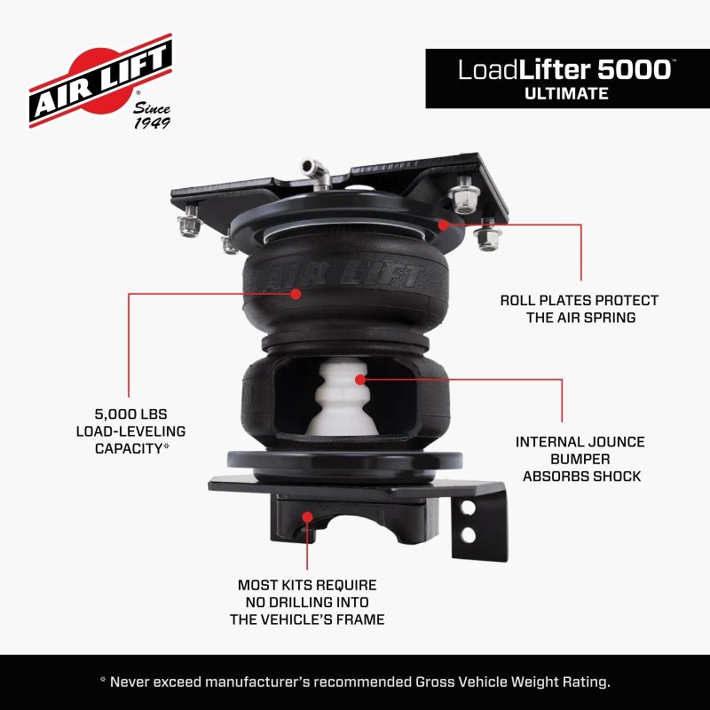 Air Lift LoadLifter 5000 Ultimate Rear Air Spring Kit - 5000 lb Capacity | 2020-2026 Chevy Silverado 2500HD - Stateside Performance - Air Suspension Kits - Air Lift - Air Lift LoadLifter 5000 Ultimate Rear Air Spring Kit - 5000 lb Capacity | 2020-2026 Chevy Silverado 2500HD