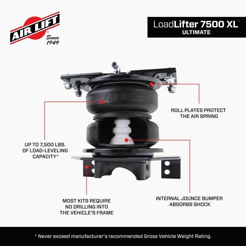Air Lift LoadLifter 7500 XL Ultimate Adjustable Air Spring Kit - SRW Rear | 2020-2022 Ford F350 Super Duty - Stateside Performance - Air Suspension Kits - Air Lift - Air Lift LoadLifter 7500 XL Ultimate Adjustable Air Spring Kit - SRW Rear | 2020-2022 Ford F350 Super Duty