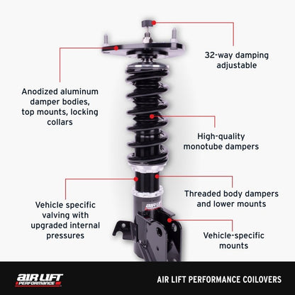 Air Lift Performance Fastback Coilover Kit | 2015-2017 Ford Mustang - Stateside Performance - Coilovers - Air Lift - Air Lift Performance Fastback Coilover Kit | 2015-2017 Ford Mustang