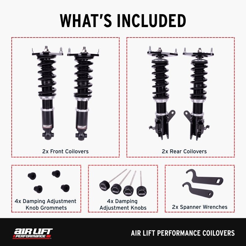 Air Lift Performance Fastback Coilover Kit | 2015-2017 Ford Mustang - Stateside Performance - Coilovers - Air Lift - Air Lift Performance Fastback Coilover Kit | 2015-2017 Ford Mustang
