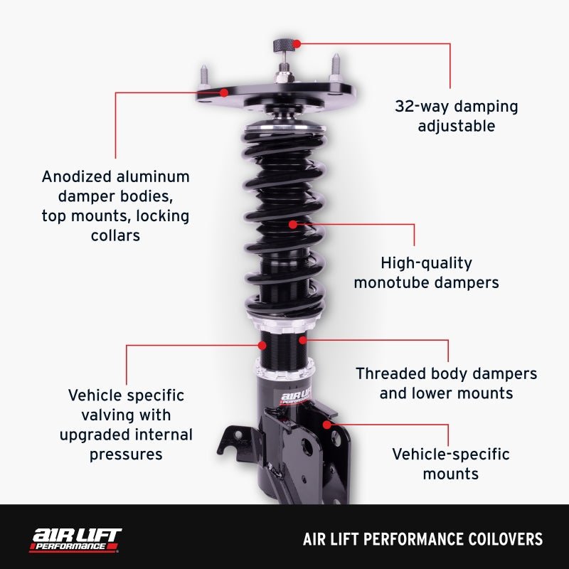 Air Lift Performance Fastback Coilover Kit | 2024 Ford Mustang - Stateside Performance - Coilovers - Air Lift - Air Lift Performance Fastback Coilover Kit | 2024 Ford Mustang