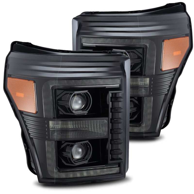 AlphaRex LUXX Plank Style LED Projector Headlight Assembly - Alpha Black w/ Activation Light & Sequential Signal | 2011-2016 Ford F350 Super Duty - Stateside Performance - Headlights - AlphaRex - AlphaRex LUXX Plank Style LED Projector Headlight Assembly - Alpha Black w/ Activation Light & Sequential Signal | 2011-2016 Ford F350 Super Duty