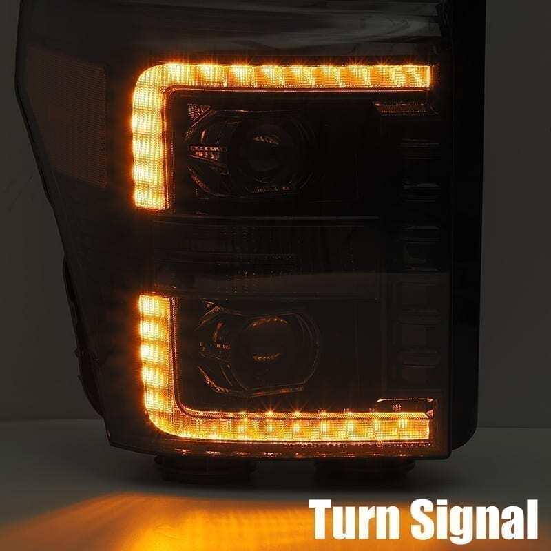 AlphaRex LUXX Plank Style LED Projector Headlight Assembly - Alpha Black w/ Activation Light & Sequential Signal | 2011-2016 Ford F350 Super Duty - Stateside Performance - Headlights - AlphaRex - AlphaRex LUXX Plank Style LED Projector Headlight Assembly - Alpha Black w/ Activation Light & Sequential Signal | 2011-2016 Ford F350 Super Duty