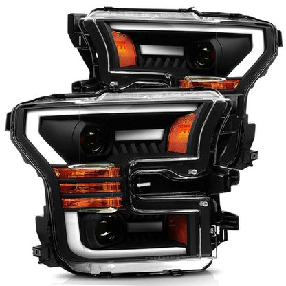 AlphaRex LUXX Plank Style LED Projector Headlight Assembly - Black w/ Activ Light/DRL | 2017-2020 Ford F150 Raptor - Stateside Performance - Headlights - AlphaRex - AlphaRex LUXX Plank Style LED Projector Headlight Assembly - Black w/ Activ Light/DRL | 2017-2020 Ford F150 Raptor