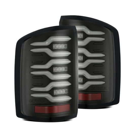 AlphaRex LUXX-Series LED Tail Lights - Black | 2014 GMC Sierra 3500HD - Stateside Performance - Tail Lights - AlphaRex - AlphaRex LUXX-Series LED Tail Lights - Black | 2014 GMC Sierra 3500HD