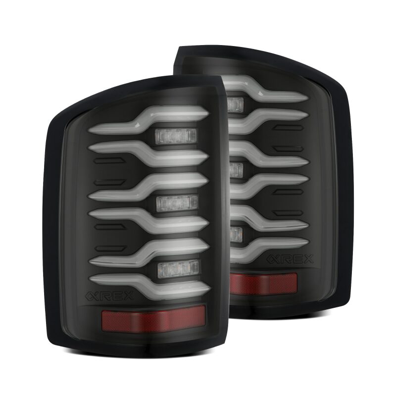 AlphaRex LUXX-Series LED Tail Lights - Black | 2015-2018 GMC Sierra 3500HD - Stateside Performance - Tail Lights - AlphaRex - AlphaRex LUXX-Series LED Tail Lights - Black | 2015-2018 GMC Sierra 3500HD