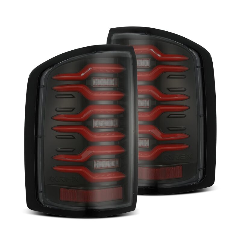 AlphaRex LUXX - Series LED Tail Lights Black - Red | 2014 - 2018 GMC Sierra 3500HD - Stateside Performance - Tail Lights - AlphaRex - AlphaRex LUXX - Series LED Tail Lights Black - Red | 2014 - 2018 GMC Sierra 3500HD