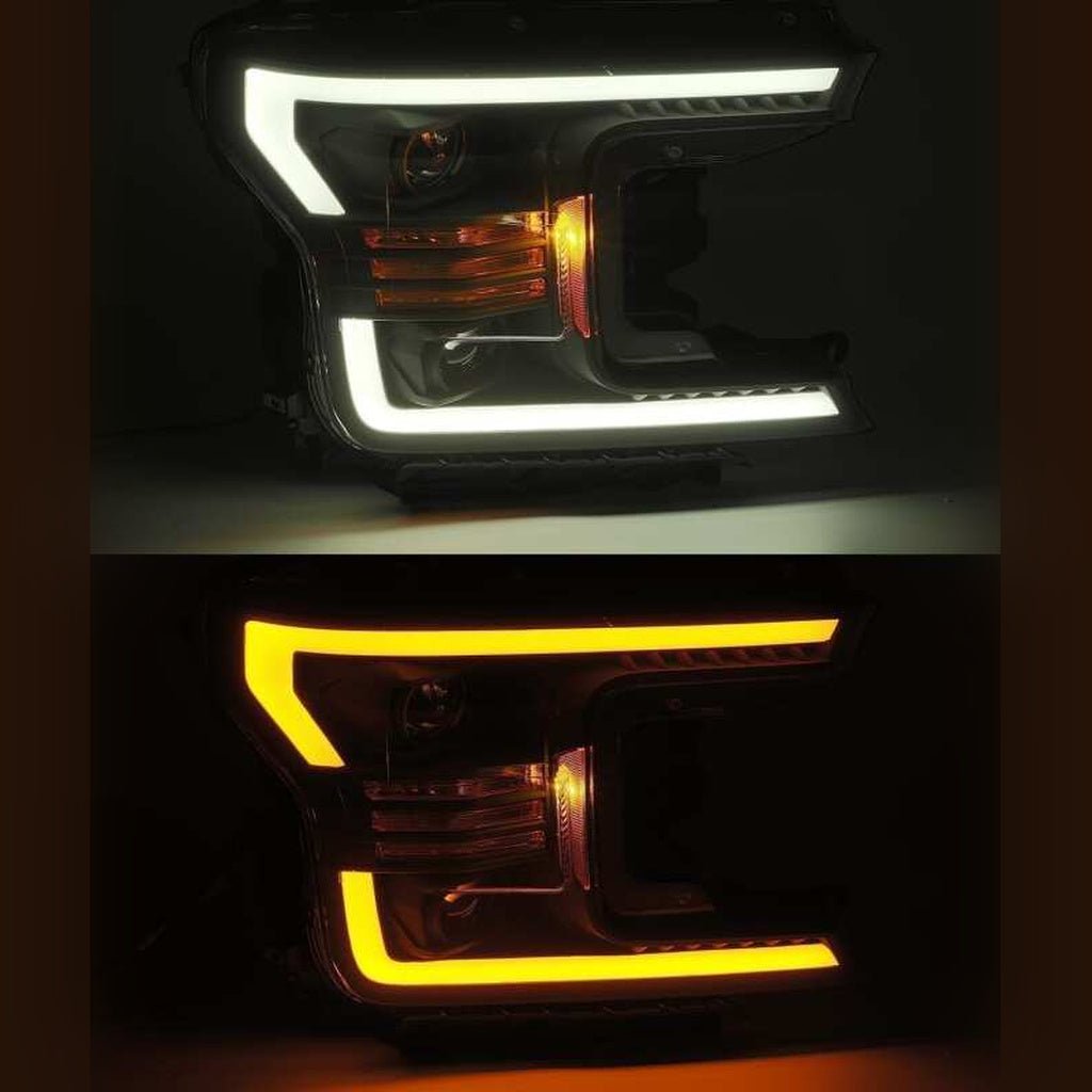 AlphaRex LUXX Series Projector Headlight Assembly - Alpha Black w/ Activation Light/DRL | 2018-2020 Ford F150 - Stateside Performance - Headlights - AlphaRex - AlphaRex LUXX Series Projector Headlight Assembly - Alpha Black w/ Activation Light/DRL | 2018-2020 Ford F150