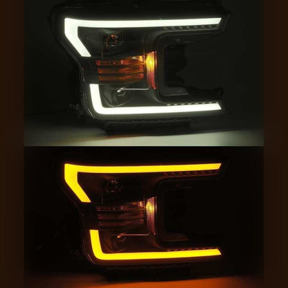 AlphaRex LUXX Series Projector Headlight Assembly - Alpha Black w/ Activation Light/DRL | 2018-2020 Ford F150 - Stateside Performance - Headlights - AlphaRex - AlphaRex LUXX Series Projector Headlight Assembly - Alpha Black w/ Activation Light/DRL | 2018-2020 Ford F150