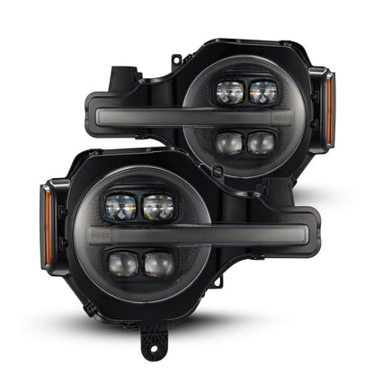 AlphaRex NOVA LED Projector Headlight Assembly - Alpha-Black w/ Activ Light/Seq Signal/DRL | 2022-2024 Ford Bronco Raptor - Stateside Performance - Headlights - AlphaRex - AlphaRex NOVA LED Projector Headlight Assembly - Alpha-Black w/ Activ Light/Seq Signal/DRL | 2022-2024 Ford Bronco Raptor