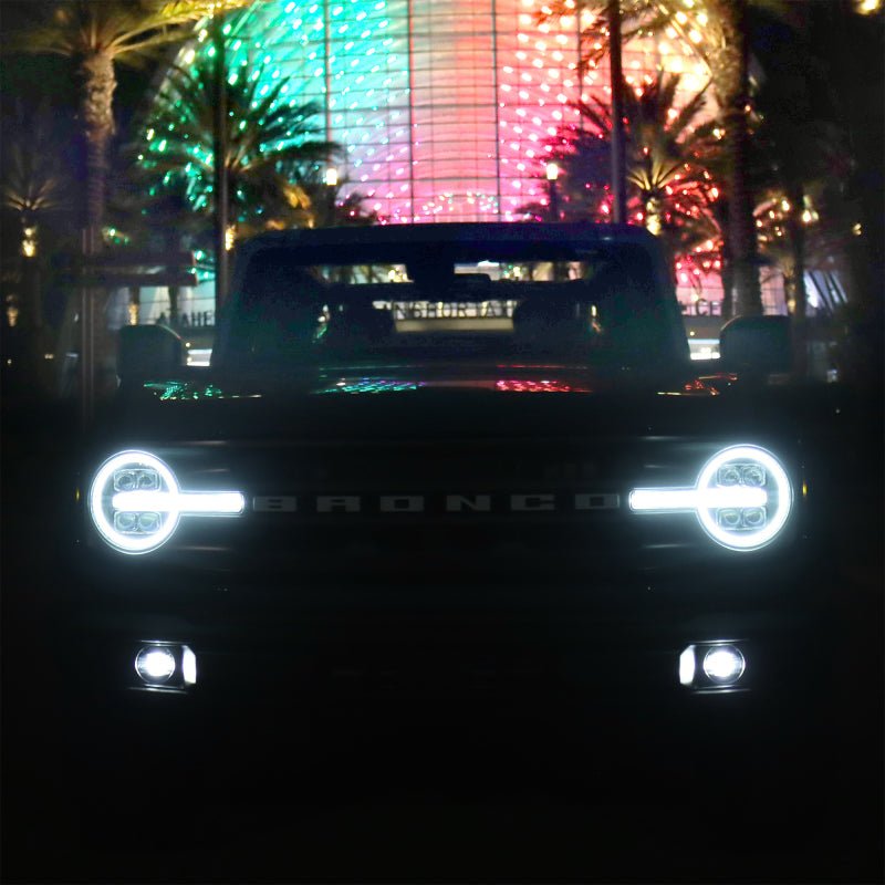 AlphaRex NOVA LED Projector Headlight Assembly - Black | 2021-2024 Ford Bronco - Stateside Performance - Headlights - AlphaRex - AlphaRex NOVA LED Projector Headlight Assembly - Black | 2021-2024 Ford Bronco