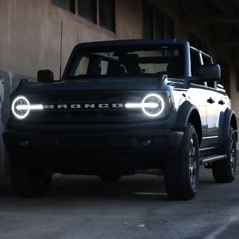 AlphaRex NOVA LED Projector Headlight Assembly - Black | 2021-2024 Ford Bronco - Stateside Performance - Headlights - AlphaRex - AlphaRex NOVA LED Projector Headlight Assembly - Black | 2021-2024 Ford Bronco