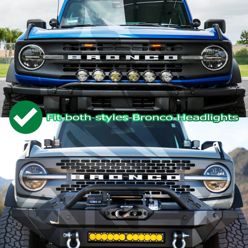AlphaRex NOVA LED Projector Headlight Assembly - Black | 2022-2024 Ford Bronco Raptor - Stateside Performance - Headlights - AlphaRex - AlphaRex NOVA LED Projector Headlight Assembly - Black | 2022-2024 Ford Bronco Raptor