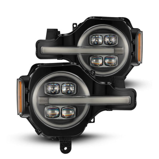 AlphaRex NOVA LED Projector Headlight Assembly - Black | 2022-2024 Ford Bronco Raptor - Stateside Performance - Headlights - AlphaRex - AlphaRex NOVA LED Projector Headlight Assembly - Black | 2022-2024 Ford Bronco Raptor