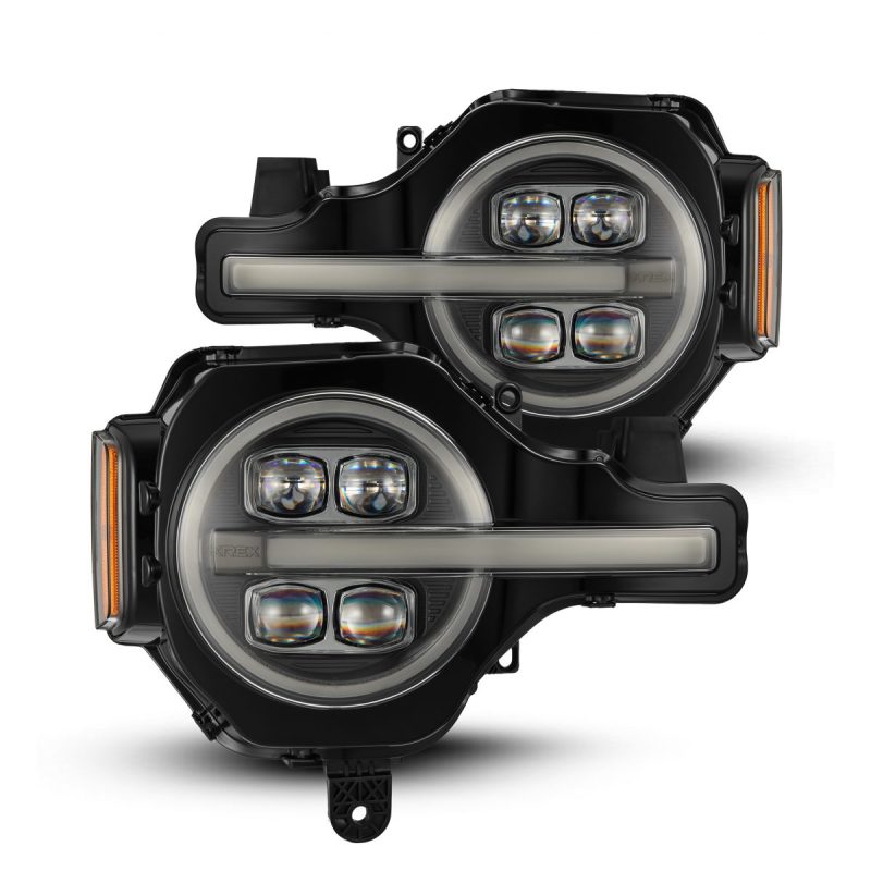 AlphaRex NOVA LED Projector Headlight Assembly - Black | 2022-2024 Ford Bronco Raptor - Stateside Performance - Headlights - AlphaRex - AlphaRex NOVA LED Projector Headlight Assembly - Black | 2022-2024 Ford Bronco Raptor