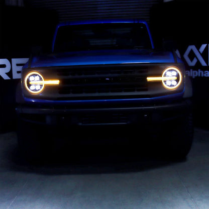 AlphaRex NOVA LED Projector Headlight Assembly - Black | 2022-2024 Ford Bronco Raptor - Stateside Performance - Headlights - AlphaRex - AlphaRex NOVA LED Projector Headlight Assembly - Black | 2022-2024 Ford Bronco Raptor
