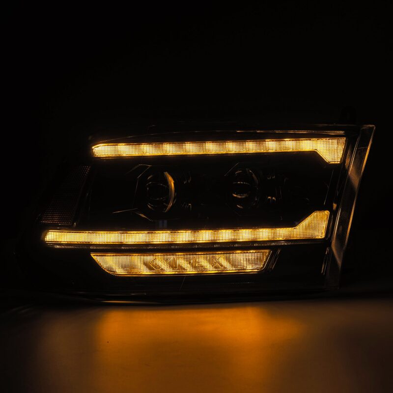 AlphaRex PRO-Series Projector Headlight Assembly - Alpha Black w/ Sequential Signal & Top/Middle DRL | 2010-2018 Ram 2500 - Stateside Performance - Headlights - AlphaRex - AlphaRex PRO-Series Projector Headlight Assembly - Alpha Black w/ Sequential Signal & Top/Middle DRL | 2010-2018 Ram 2500