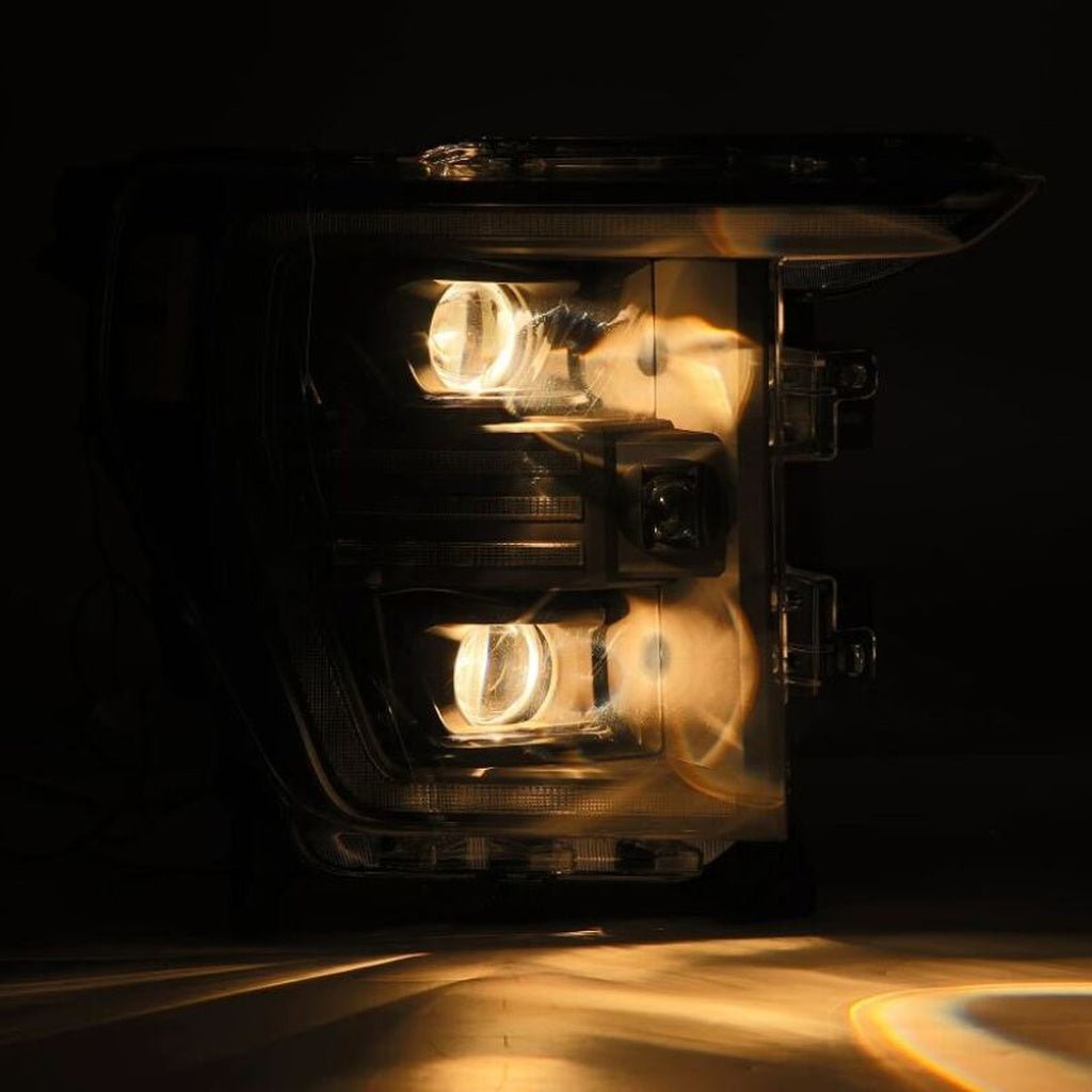 AlphaRex PRO-Series Projector Headlight Assembly - Black w/ Activ Light & Seq Signal | 2021-2023 Ford F150 Raptor - Stateside Performance - Headlights - AlphaRex - AlphaRex PRO-Series Projector Headlight Assembly - Black w/ Activ Light & Seq Signal | 2021-2023 Ford F150 Raptor