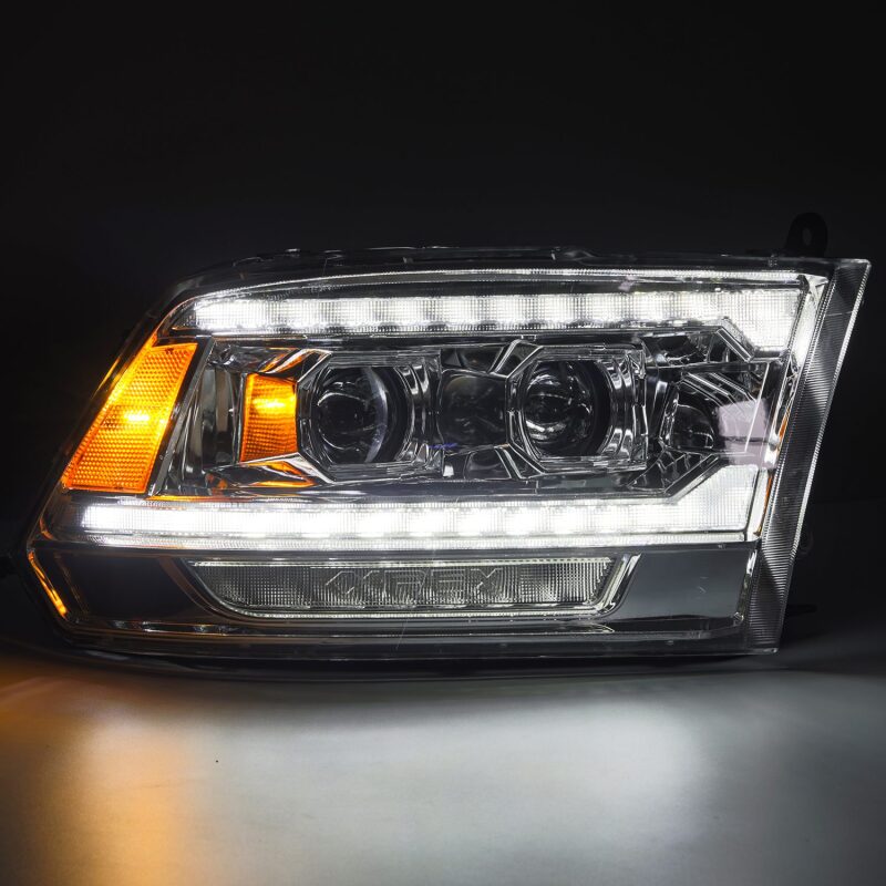 AlphaRex PRO-Series Projector Headlight Assembly - Chrome, Sequential Signal, Top/Middle DRL | 2010-2018 Ram 3500 - Stateside Performance - Headlights - AlphaRex - AlphaRex PRO-Series Projector Headlight Assembly - Chrome, Sequential Signal, Top/Middle DRL | 2010-2018 Ram 3500