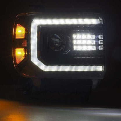 AlphaRex PRO-Series Projector Headlight Assembly - Plank Style Black w/ Activation Light/Sequential Signal/DRL | 2015-2018 GMC Sierra 3500HD - Stateside Performance - Headlights - AlphaRex - AlphaRex PRO-Series Projector Headlight Assembly - Plank Style Black w/ Activation Light/Sequential Signal/DRL | 2015-2018 GMC Sierra 3500HD