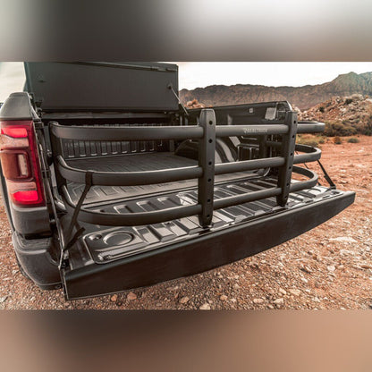 AMP Research Bedxtender HD Max Truck Bed Extender - Black, Std Cab, w/o RamBox | 2019-2025 Ram 1500 - Stateside Performance - Bed Bars - AMP Research - AMP Research Bedxtender HD Max Truck Bed Extender - Black, Std Cab, w/o RamBox | 2019-2025 Ram 1500