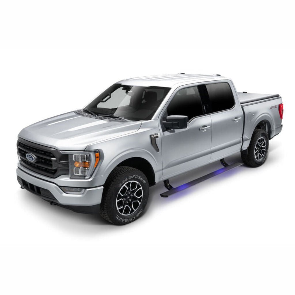 AMP Research PowerStep Plug N Play Retractable Running Boards - Black | 2021-2026 Ford F150 Raptor - Stateside Performance - Running Boards - AMP Research - AMP Research PowerStep Plug N Play Retractable Running Boards - Black | 2021-2026 Ford F150 Raptor