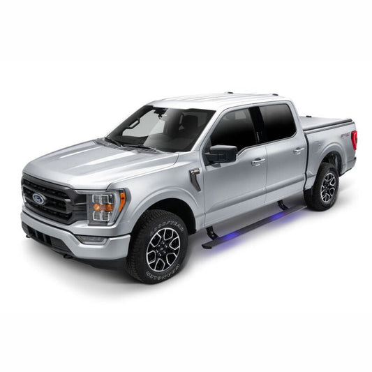 AMP Research PowerStep Plug N Play Retractable Running Boards - Black | 2021-2026 Ford F150 Raptor - Stateside Performance - Running Boards - AMP Research - AMP Research PowerStep Plug N Play Retractable Running Boards - Black | 2021-2026 Ford F150 Raptor