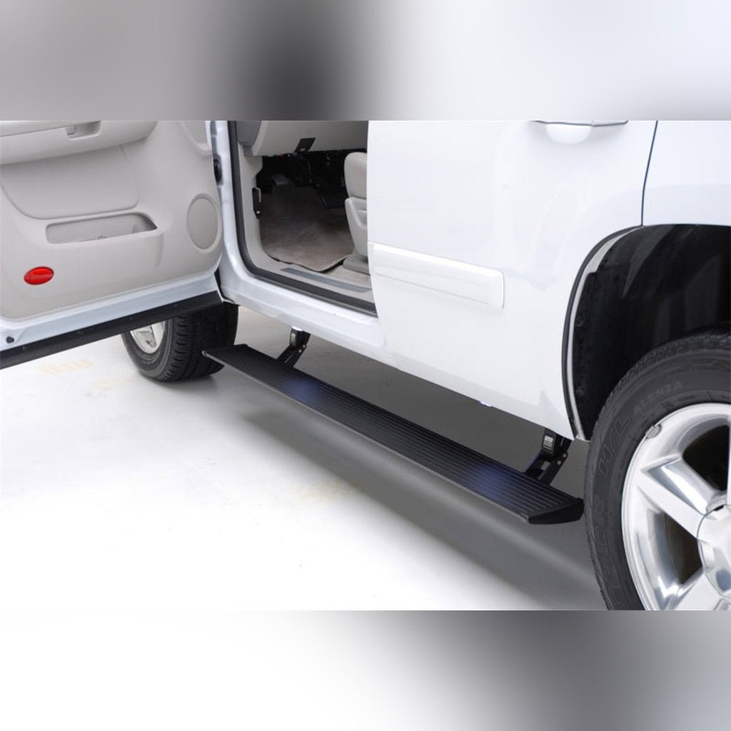 AMP Research PowerStep Plug N Play Retractable Running Boards - Black w/ OEM Illumination | 2021-2024 Ram 1500 TRX - Stateside Performance - Running Boards - AMP Research - AMP Research PowerStep Plug N Play Retractable Running Boards - Black w/ OEM Illumination | 2021-2024 Ram 1500 TRX