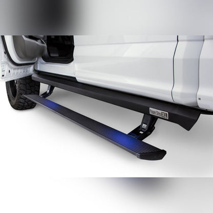 AMP Research PowerStep XL Retractable Running Boards - Crew Cab, Black w/ OEM Illumination | 2021-2024 Ram 1500 TRX - Stateside Performance - Running Boards - AMP Research - AMP Research PowerStep XL Retractable Running Boards - Crew Cab, Black w/ OEM Illumination | 2021-2024 Ram 1500 TRX