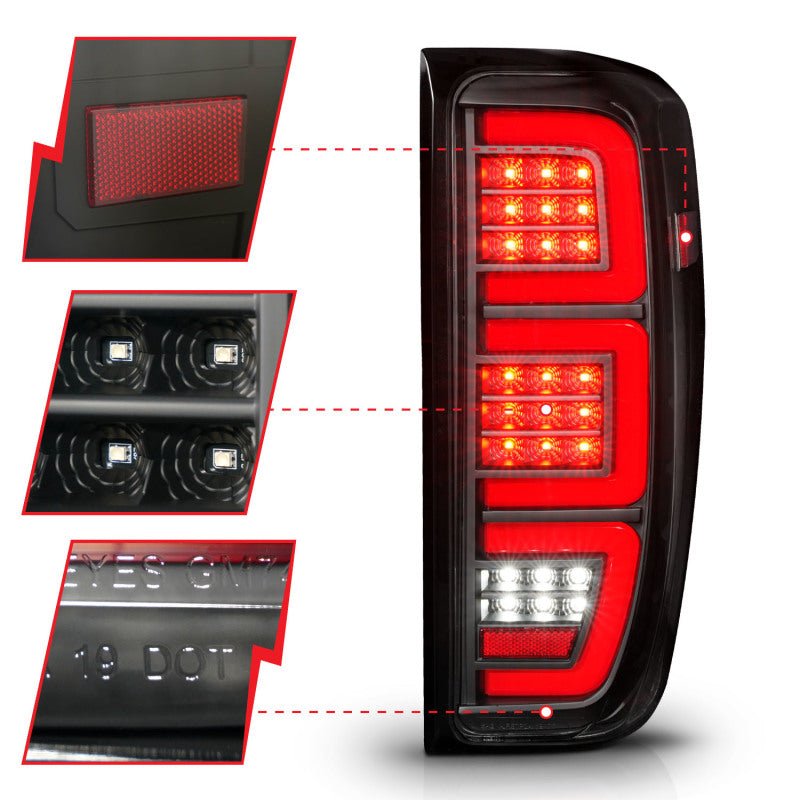 ANZO Full LED Bar Replacement Tail Light - Black | 2020-2024 GMC Sierra 3500HD - Stateside Performance - Tail Lights - ANZO - ANZO Full LED Bar Replacement Tail Light - Black | 2020-2024 GMC Sierra 3500HD
