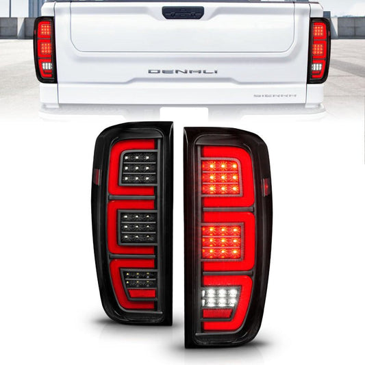ANZO Full LED Bar Replacement Tail Light - Black | 2020-2024 GMC Sierra 3500HD - Stateside Performance - Tail Lights - ANZO - ANZO Full LED Bar Replacement Tail Light - Black | 2020-2024 GMC Sierra 3500HD
