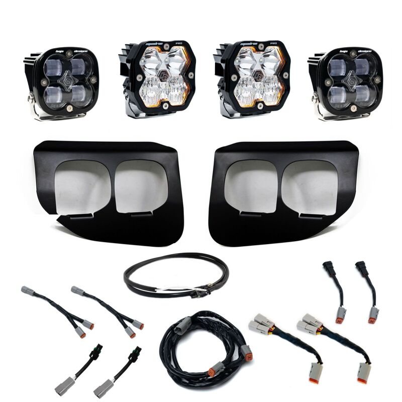 Baja Designs Squadron Pro/SAE 2.0 SAE Dual Fog Pocket Kit - Clear | 2020-2022 Ford F350 Super Duty