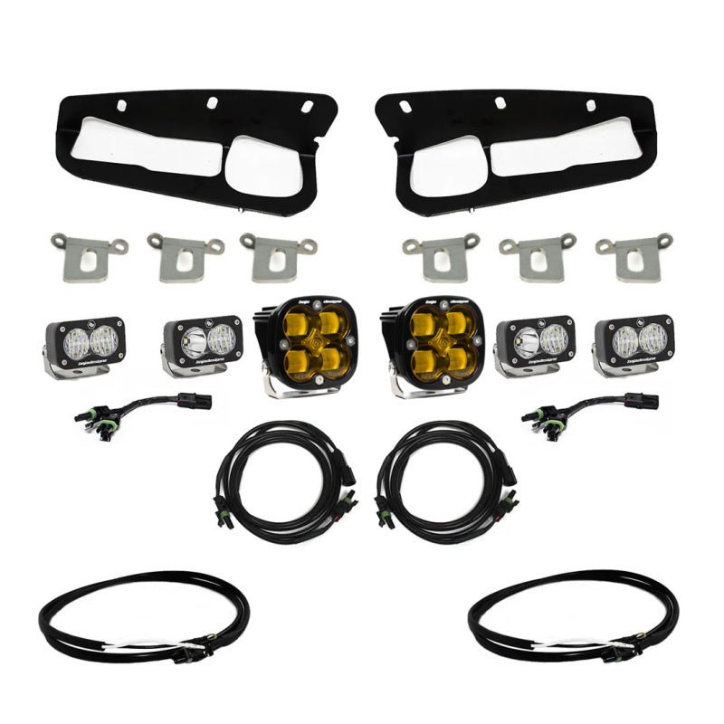 Baja Designs Amber SAE Fog Pocket Light Kit w/ Upfitter | 2022-2025 Ford Bronco Raptor - Stateside Performance - Fog Lights - Baja Designs - Baja Designs Amber SAE Fog Pocket Light Kit w/ Upfitter | 2022-2025 Ford Bronco Raptor