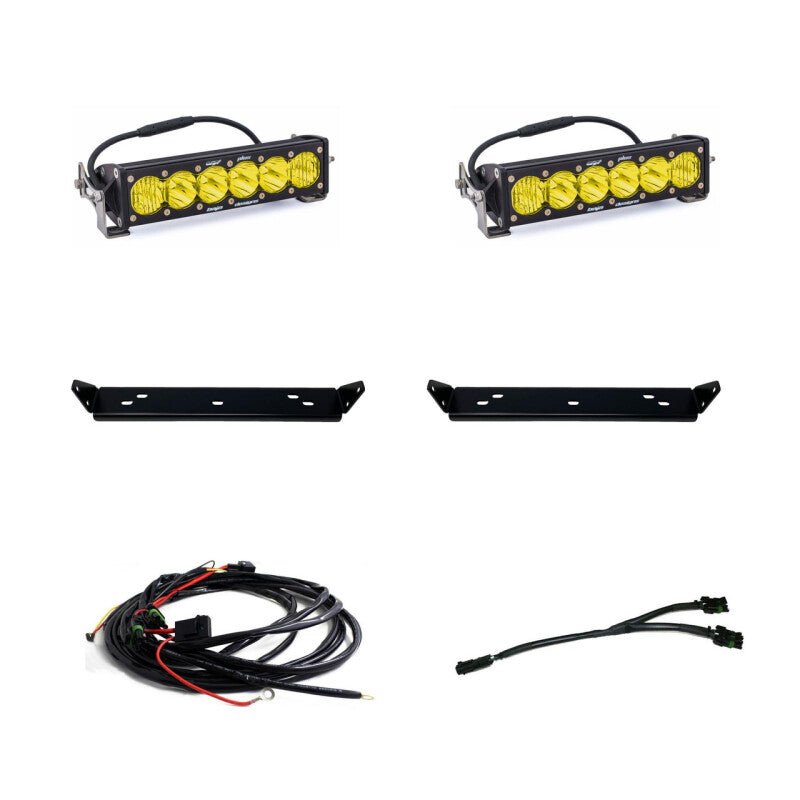 Baja Designs OnX6 10in Behind Grill Kit - Amber D/C | 2021-2026 Ford F150 Raptor - Stateside Performance - Light Bars & Cubes - Baja Designs - Baja Designs OnX6 10in Behind Grill Kit - Amber D/C | 2021-2026 Ford F150 Raptor