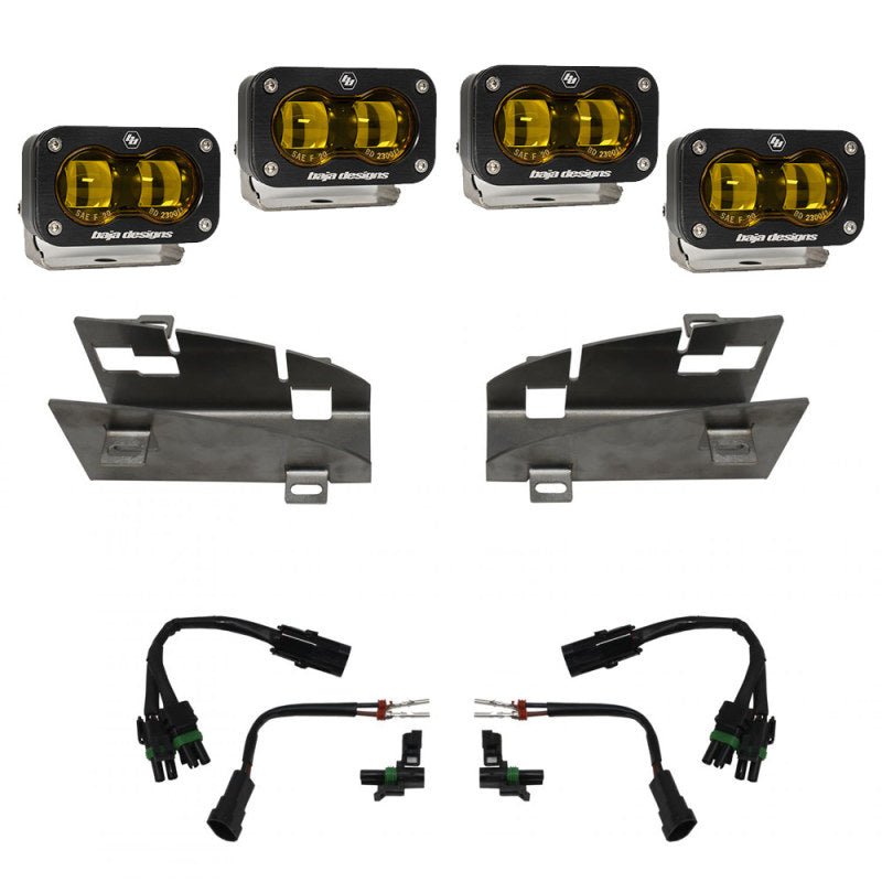 Baja Designs S2 SAE Dual Fog Pocket Light Kit - Amber | 2021-2024 Ram 1500 TRX - Stateside Performance - Light Bars & Cubes - Baja Designs - Baja Designs S2 SAE Dual Fog Pocket Light Kit - Amber | 2021-2024 Ram 1500 TRX