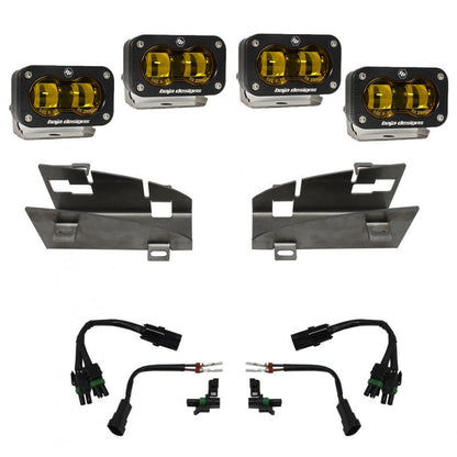 Baja Designs S2 SAE Dual Fog Pocket Light Kit - Amber | 2021-2024 Ram 1500 TRX - Stateside Performance - Light Bars & Cubes - Baja Designs - Baja Designs S2 SAE Dual Fog Pocket Light Kit - Amber | 2021-2024 Ram 1500 TRX