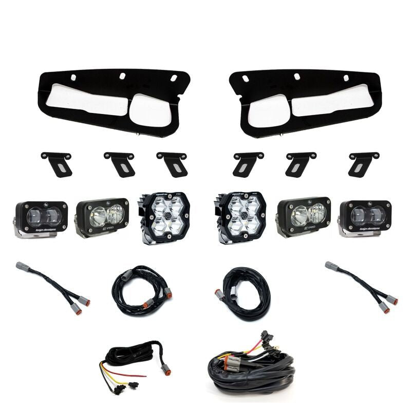 Baja Designs Squadron 2.0 Pro Spot / S2 SAE / S2 Pro LED Fog Pocket Kit - Steel Bumper w/ Upfitter | 2021-2026 Ford Bronco - Stateside Performance - Light Bars & Cubes - Baja Designs - Baja Designs Squadron 2.0 Pro Spot / S2 SAE / S2 Pro LED Fog Pocket Kit - Steel Bumper w/ Upfitter | 2021-2026 Ford Bronco