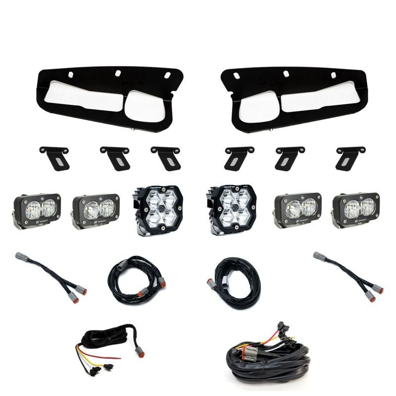 Baja Designs Squadron 2.0 Pro Spot / S2 Sport LED Fog Light Kit - Steel Bumper w/ Upfitter, Clear | 2022-2026 Ford Bronco Raptor - Stateside Performance - Light Bars & Cubes - Baja Designs - Baja Designs Squadron 2.0 Pro Spot / S2 Sport LED Fog Light Kit - Steel Bumper w/ Upfitter, Clear | 2022-2026 Ford Bronco Raptor