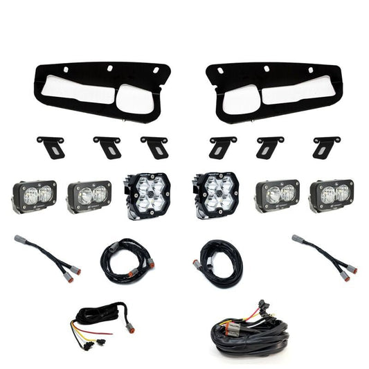 Baja Designs Squadron 2.0 Pro Spot / S2 Sport LED Fog Light Kit - Steel Bumper w/ Upfitter, Clear | 2022-2026 Ford Bronco Raptor - Stateside Performance - Light Bars & Cubes - Baja Designs - Baja Designs Squadron 2.0 Pro Spot / S2 Sport LED Fog Light Kit - Steel Bumper w/ Upfitter, Clear | 2022-2026 Ford Bronco Raptor